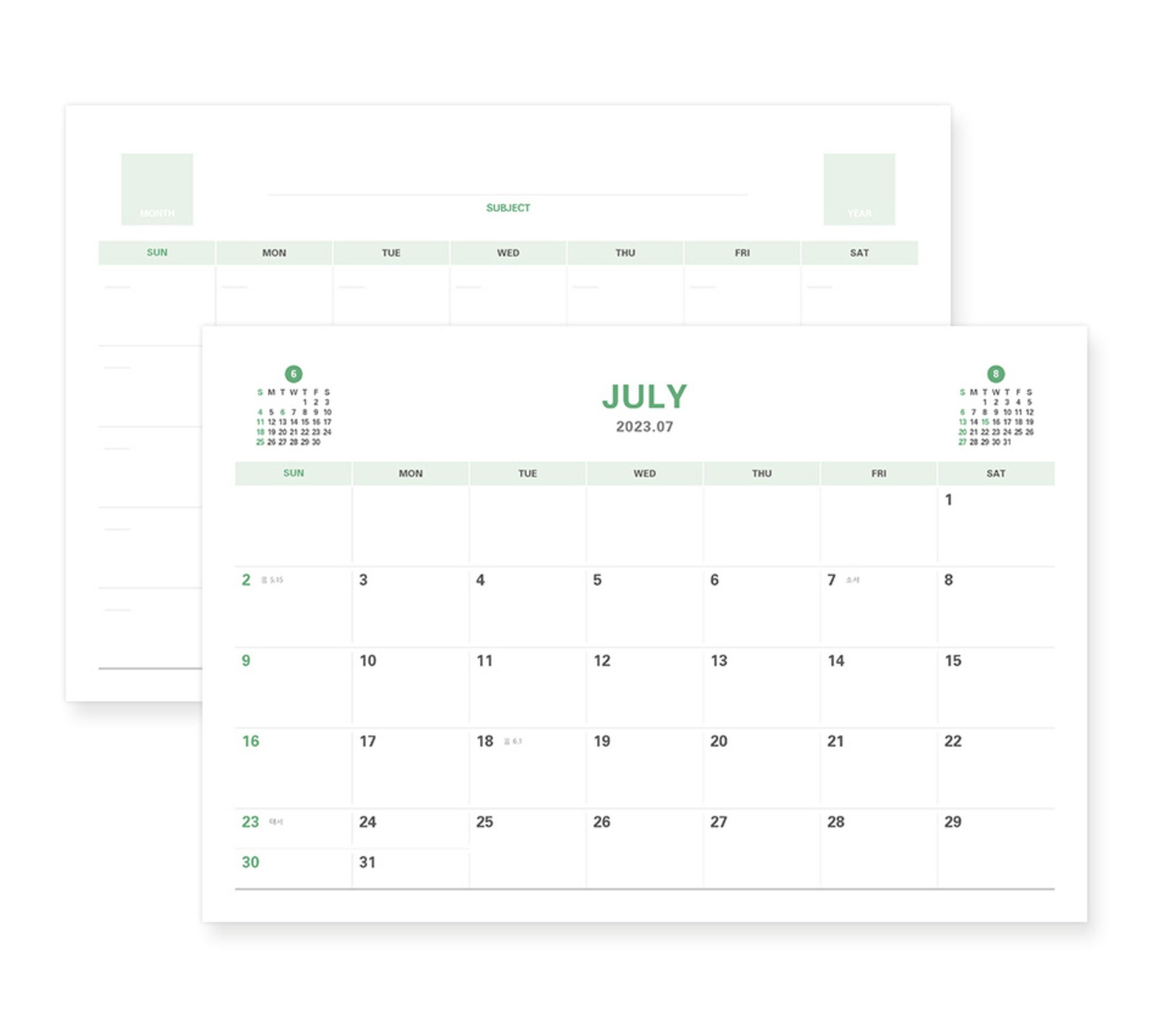2023 Prism A4 Work Desk Calendar