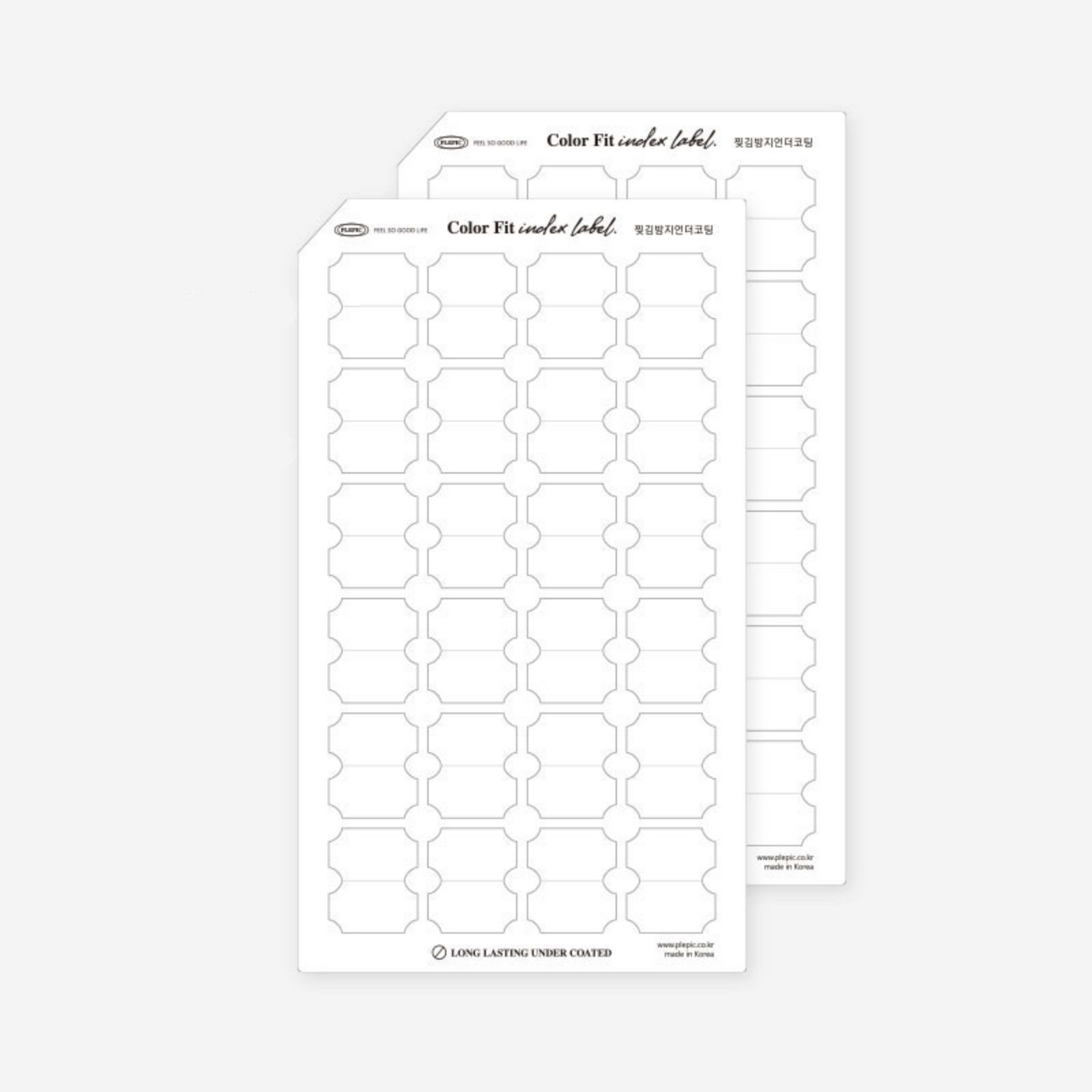 Color Fit Index Label Sticker