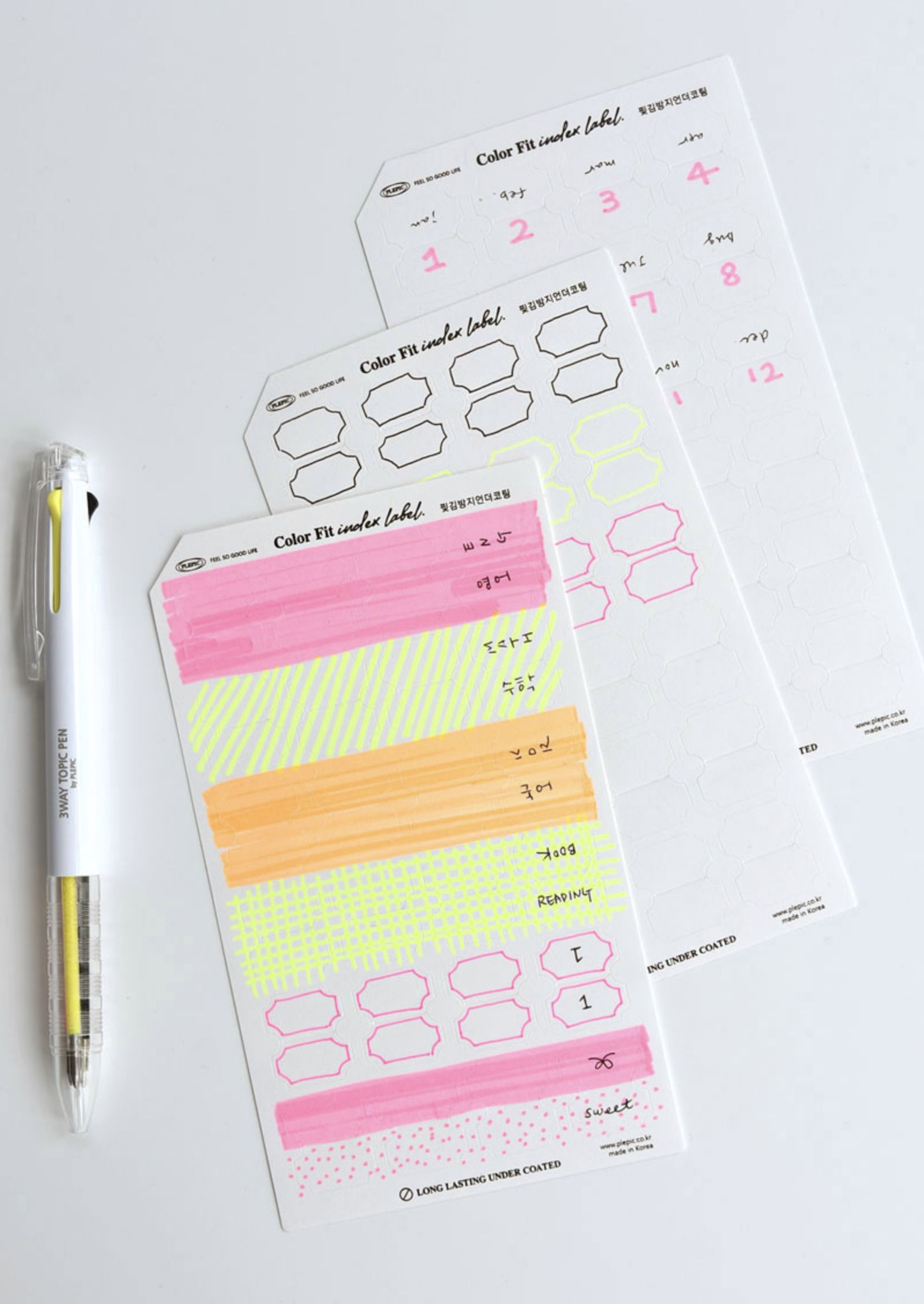 Color Fit Index Label Sticker