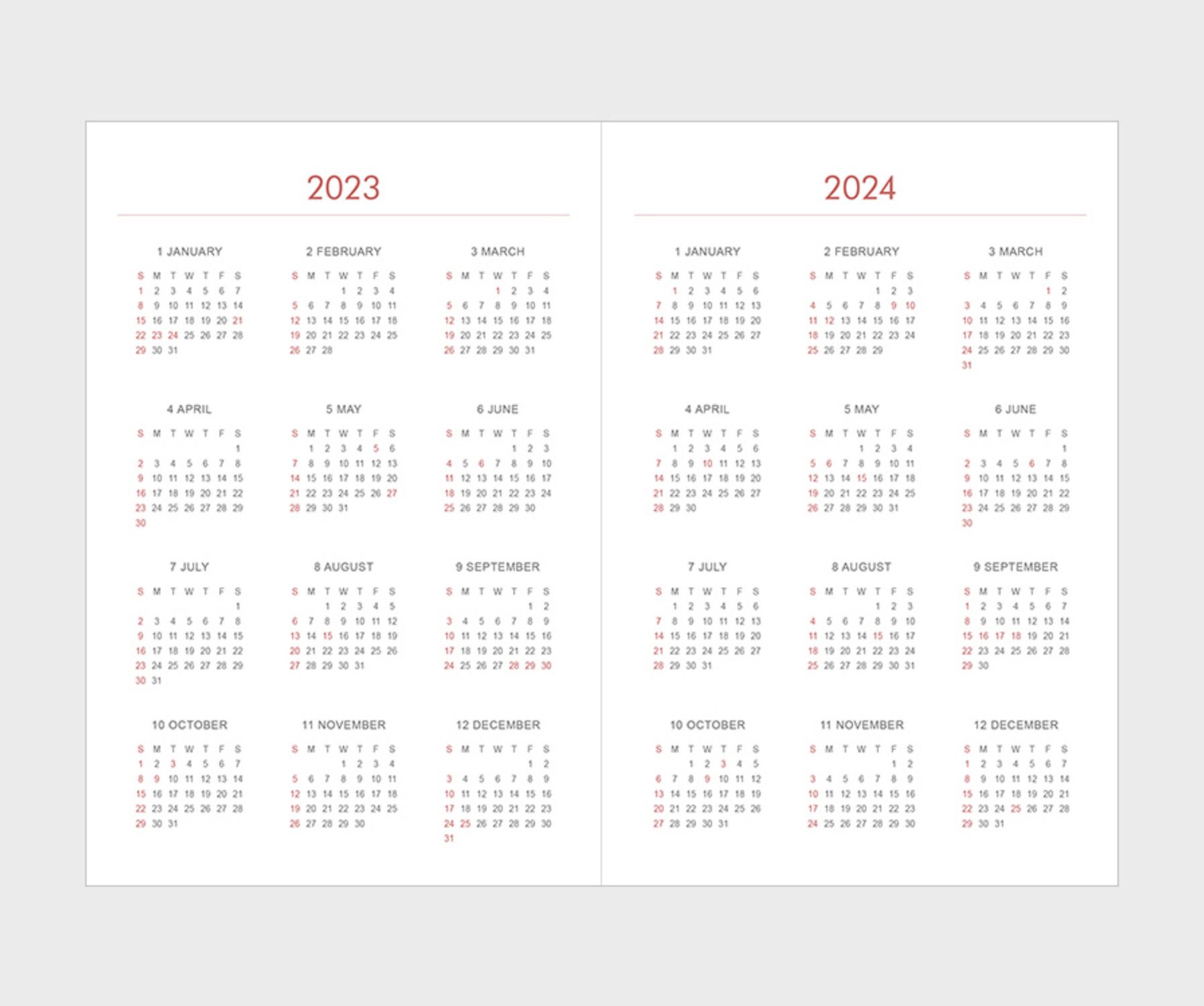 2023 Small Prism Monthly Planner