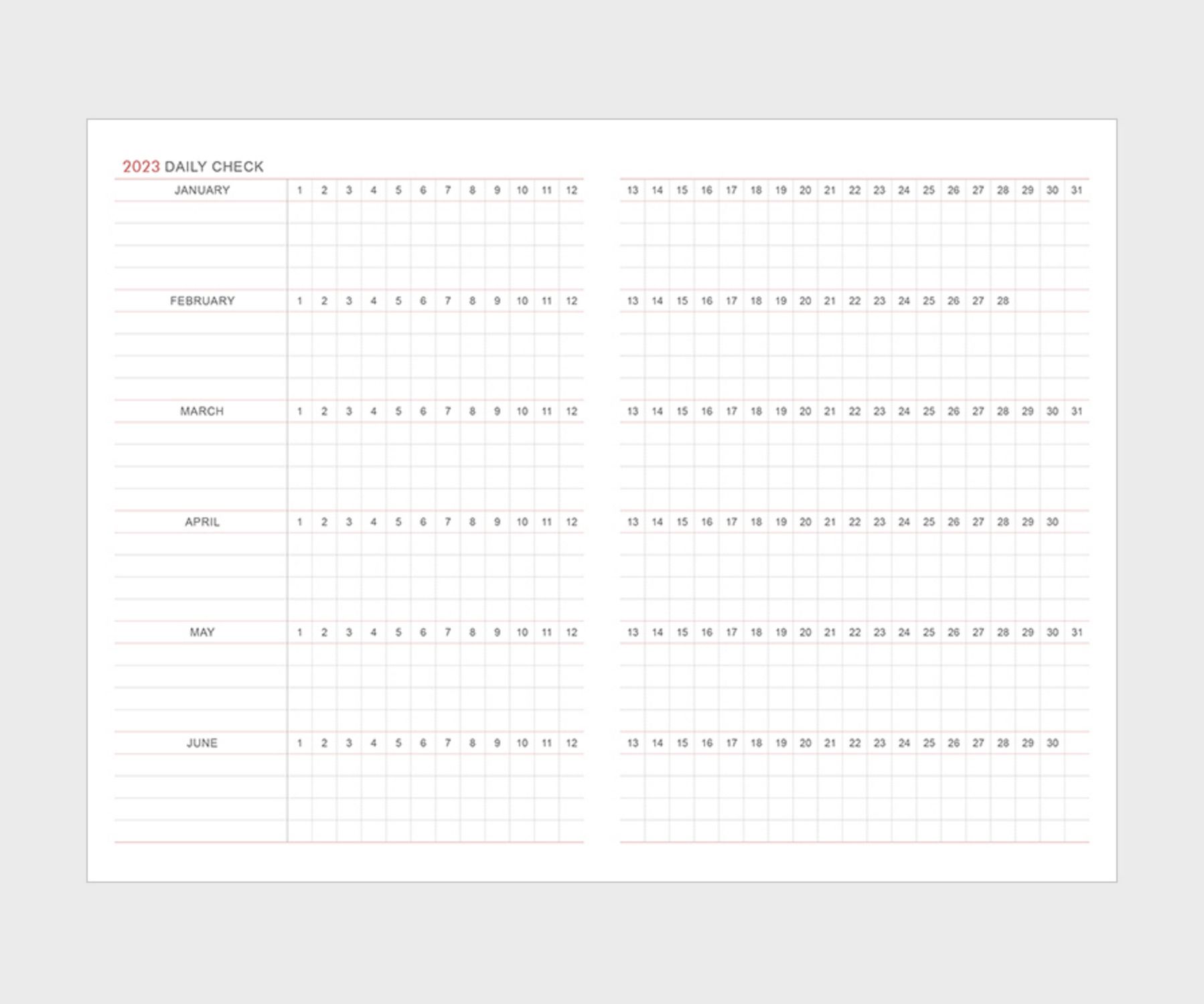 2023 Small Prism Monthly Planner