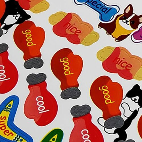 4pcs Pet Toy Reward Paper Sticker Set - Image 3