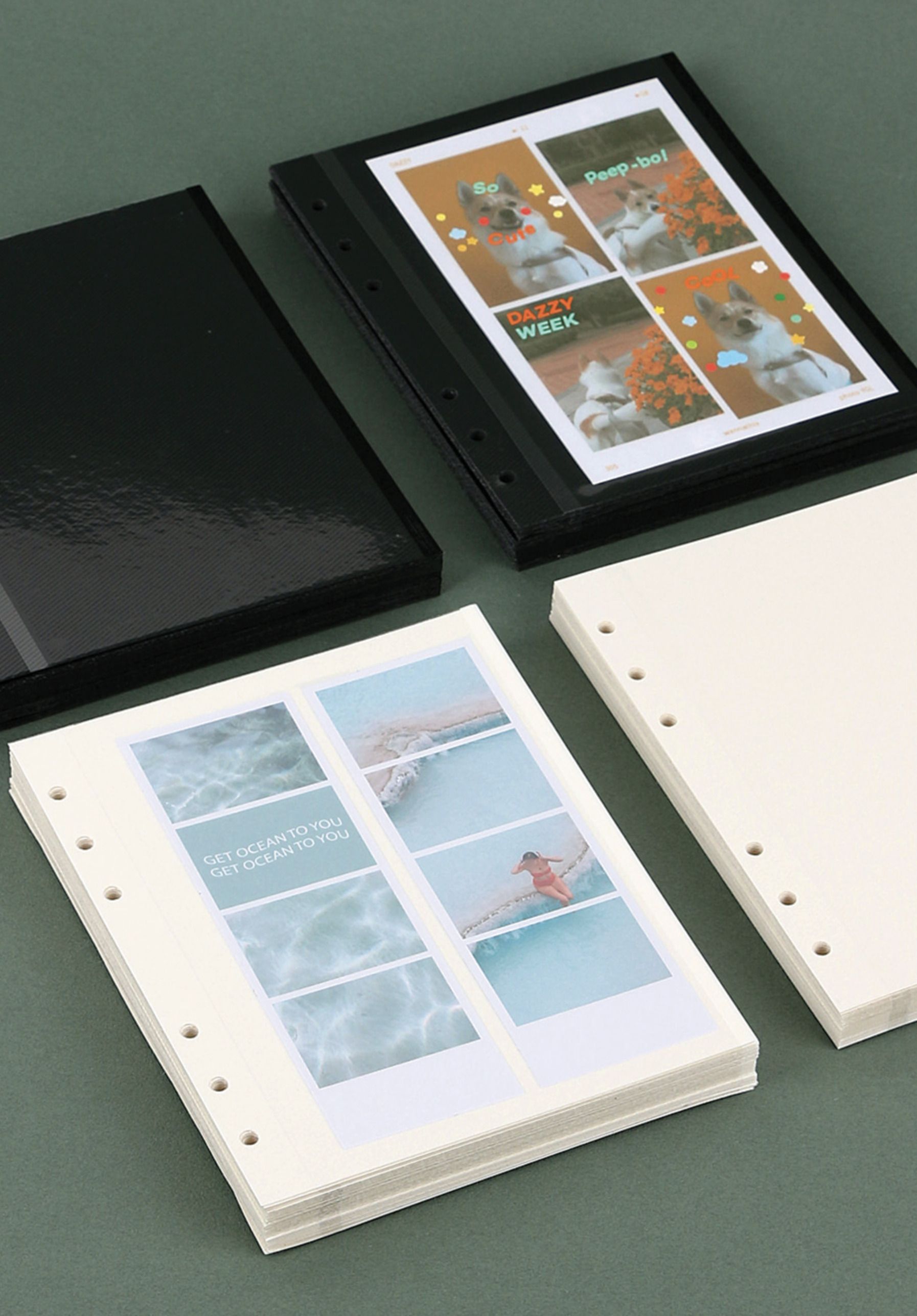 MochiThings Selfadhesive 6 Ring A6 Wide Photo Album Refill