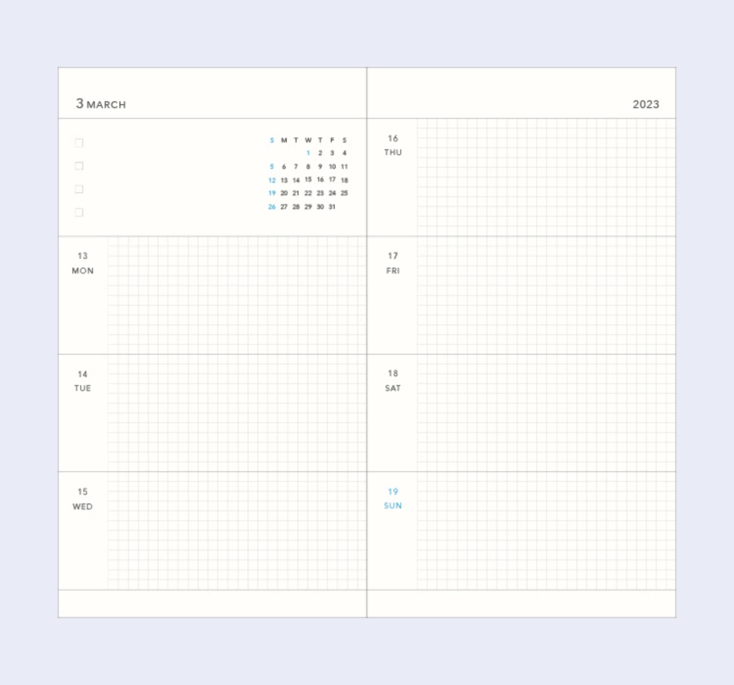 MochiThings: 2023 Edit S Weekly Planner