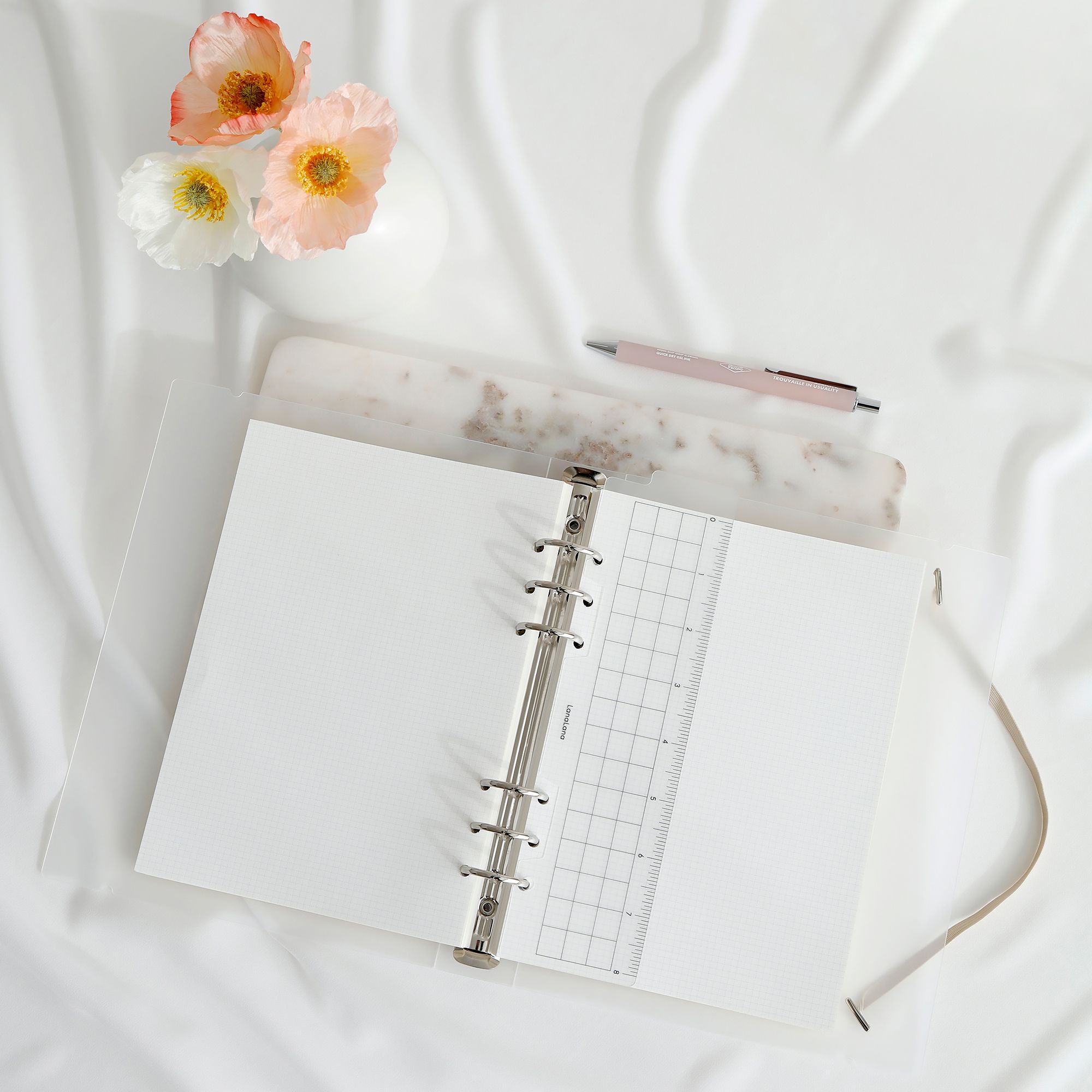 Bookmark Ruler Binder MochiThings: Translucent 6 Ring A5 Bookmark Ruler Set
