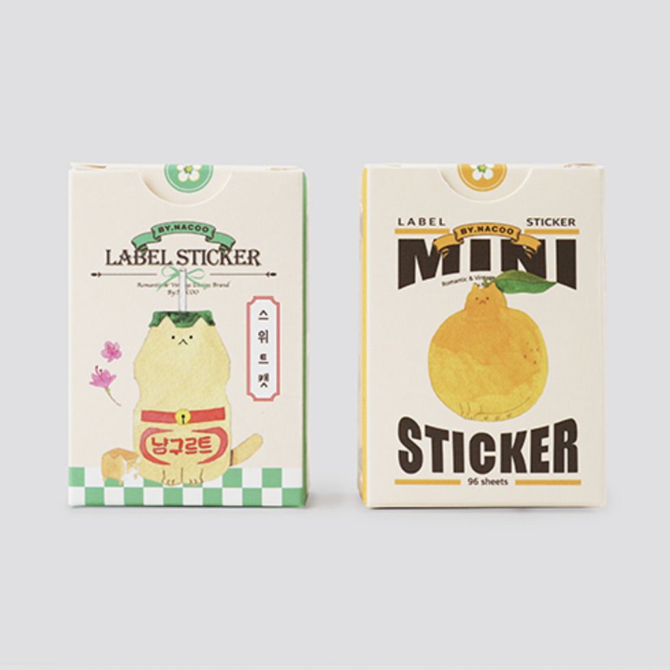 MochiThings: 48pcs Sweet Cat Label Sticker Set