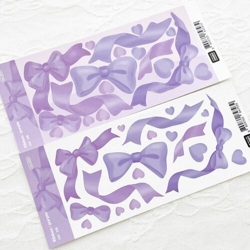 Ribbon Heart Slim Sticker