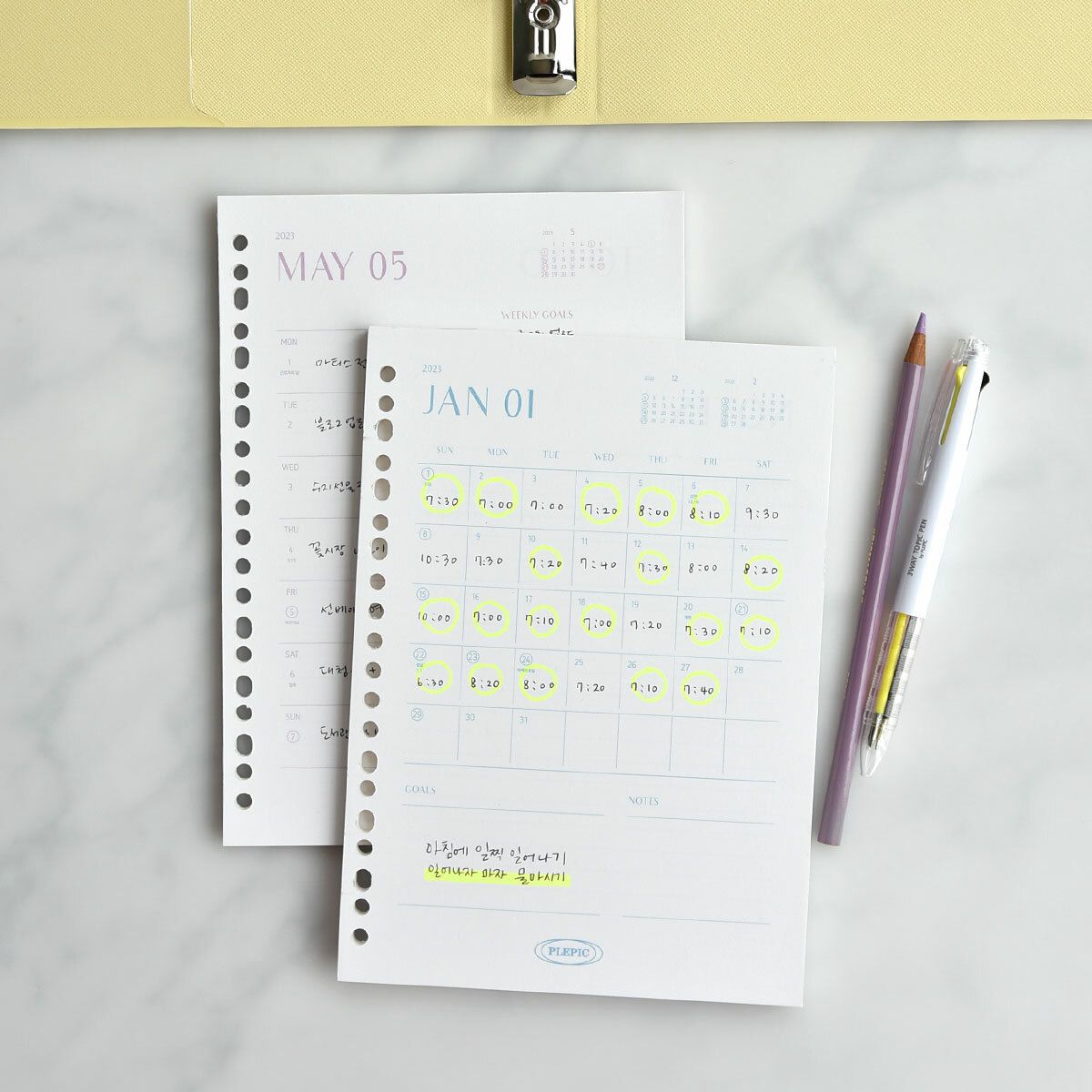 MochiThings 2023 6 Ring & 20 Ring A5 Planner Refill