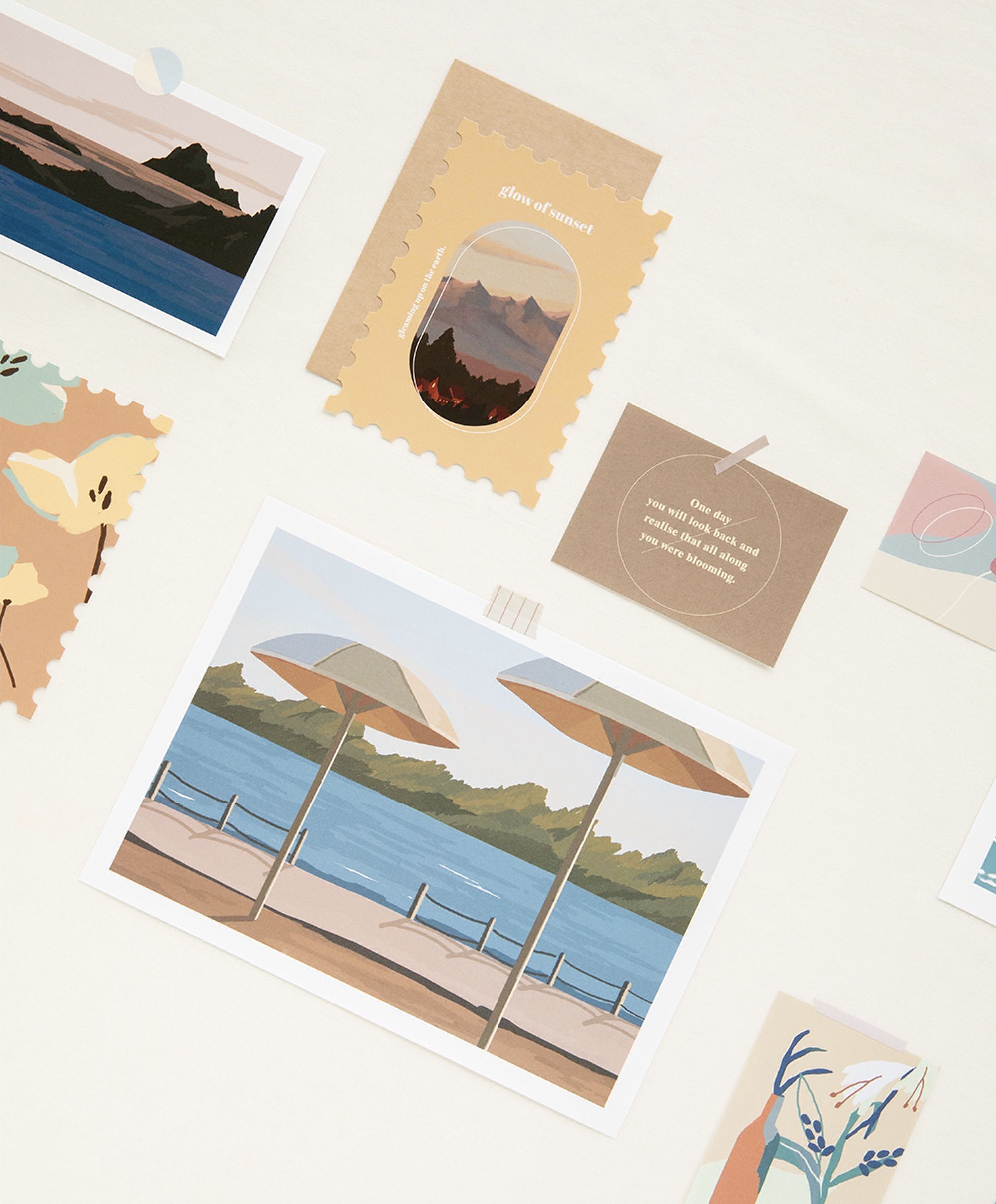 MochiThings 15pcs Afterglow Deco Paper Set