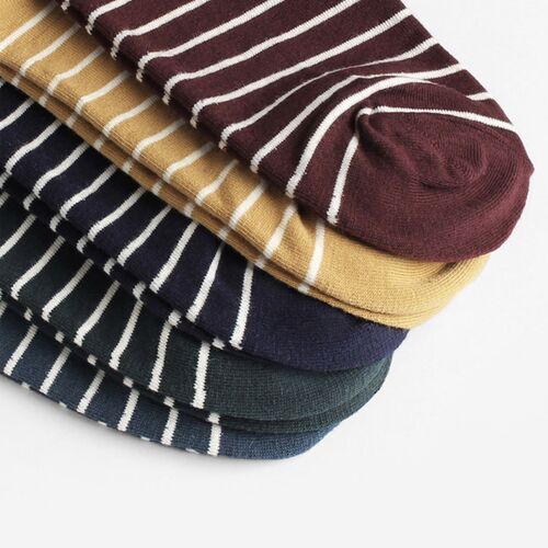 Stripe Pattern Crew Women Socks - Image 8