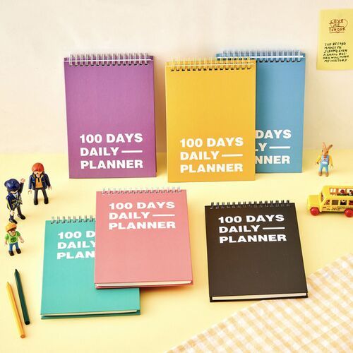 Solid Color 100 Days Daily Planner