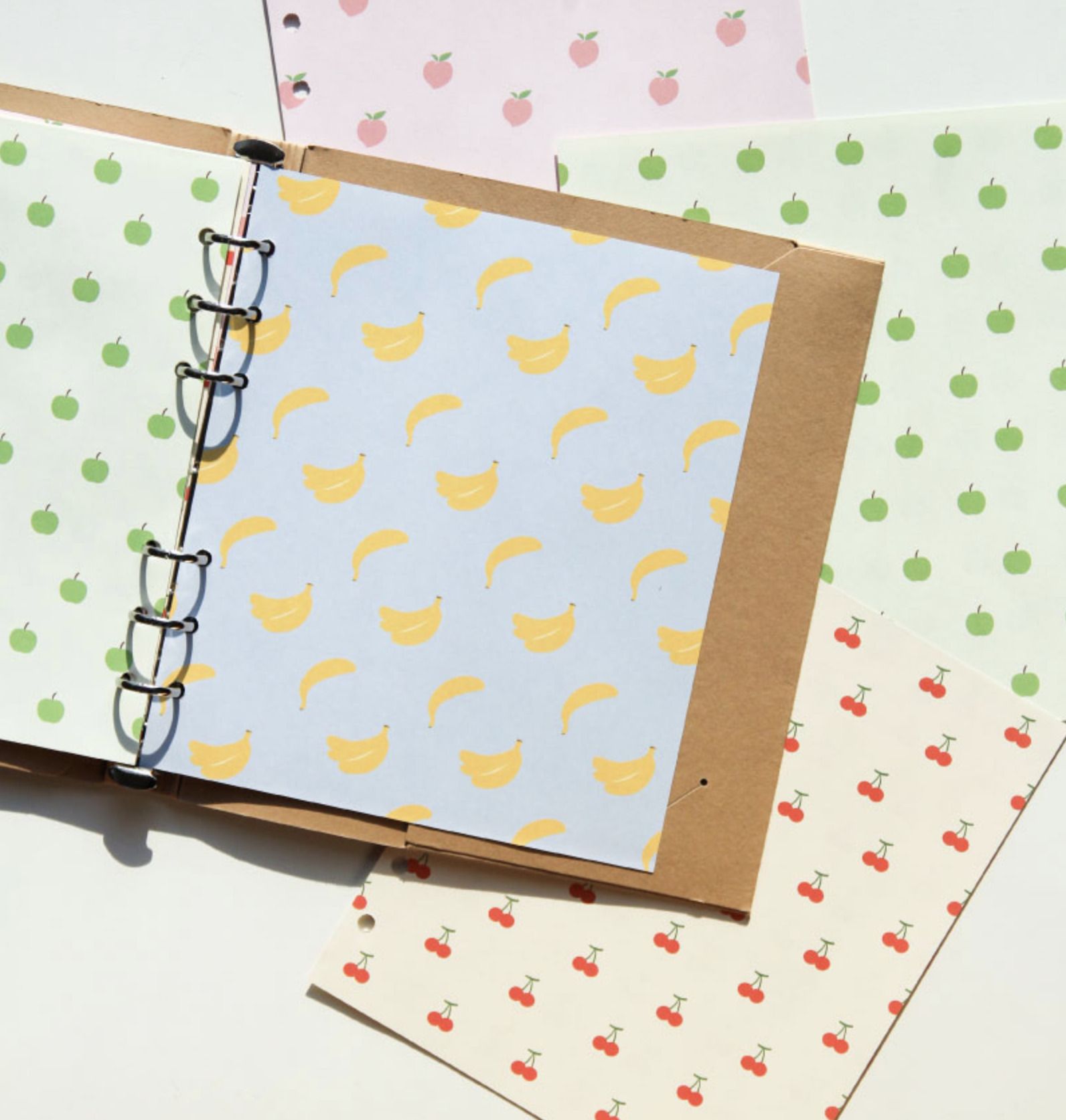 MochiThings: Fruit Pattern 6 Ring A6 Wide Note Refill