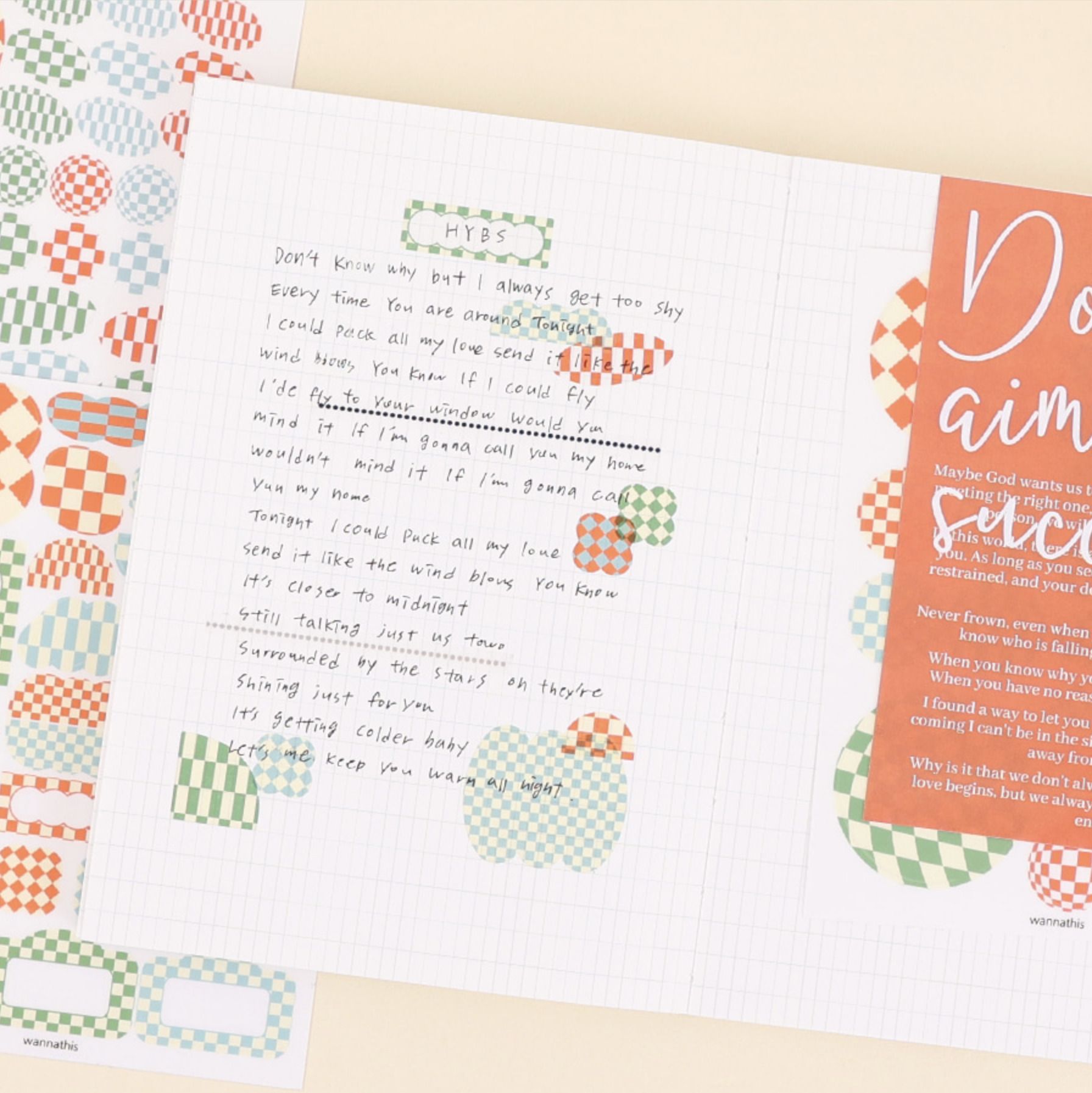 MochiThings: 8pcs Checkered Pattern Sticker Set