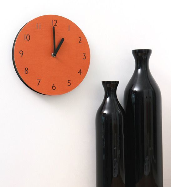 Retro Leather Clock