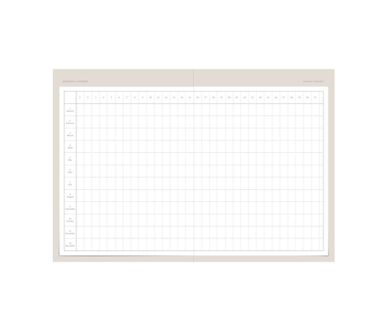 Morceaux de Pensees Weekly Scheduler