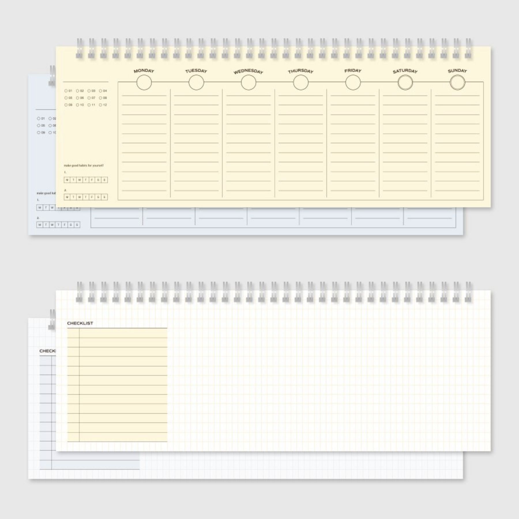Mochithings flow desk weekly planner