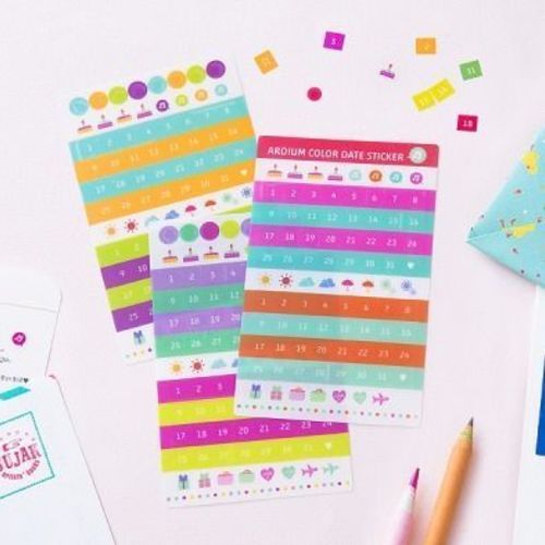 Colorful Date Sticker Set