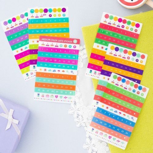 Colorful Date Sticker Set