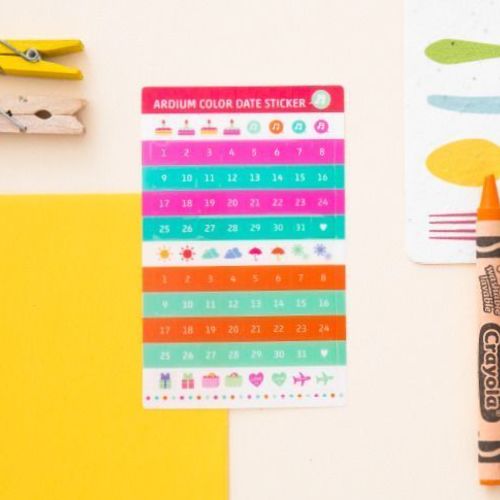 Colorful Date Sticker Set