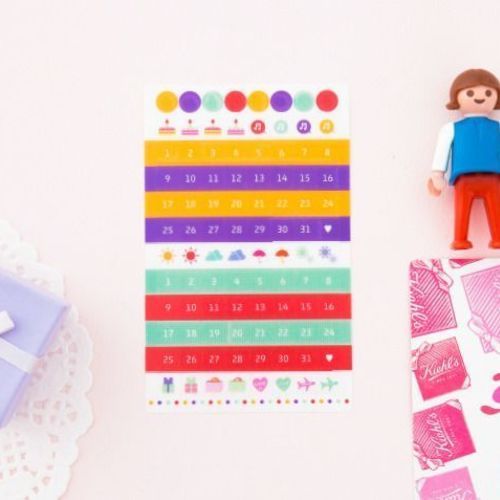 Colorful Date Sticker Set