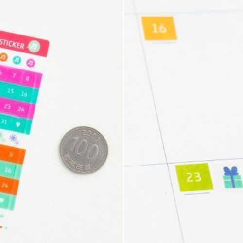 Colorful Date Sticker Set