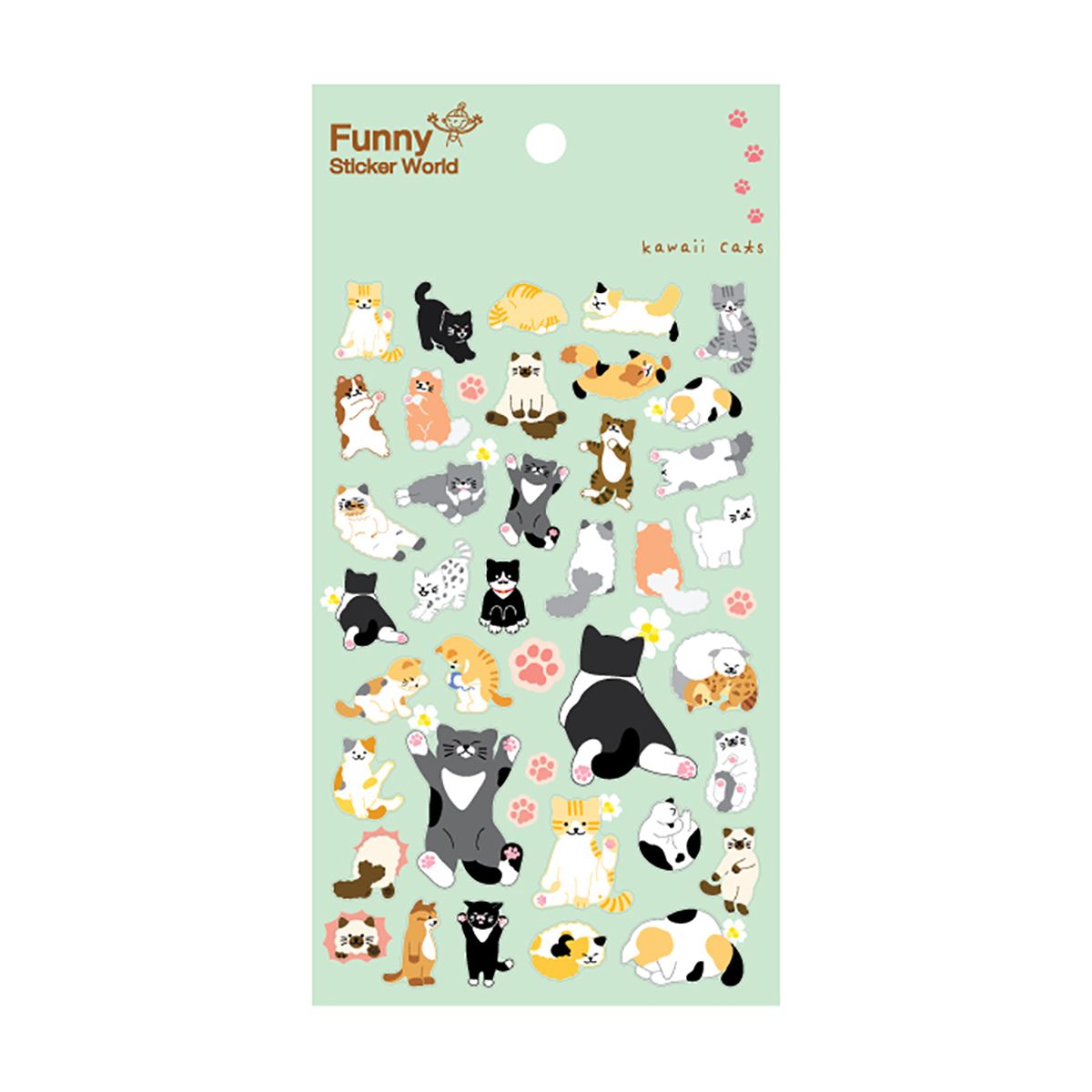 Cat Please Sticker MochiThings: Kawaii Cats PVC Deco Sticker