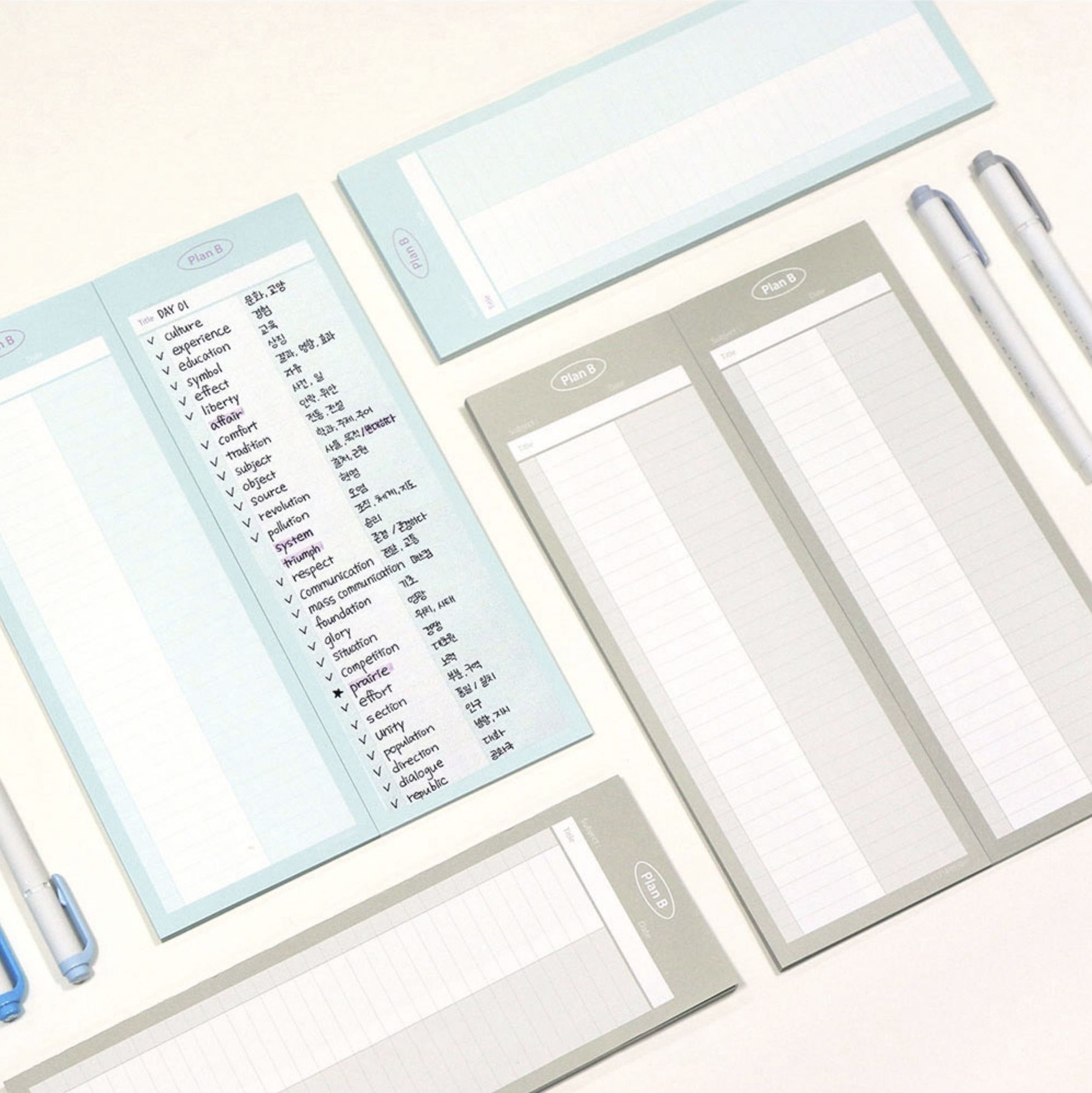 MochiThings: Plan B Half B5 Double-sided Notepad