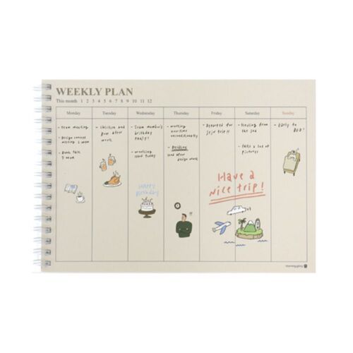 Simple A5 Spiral Weekly Planner