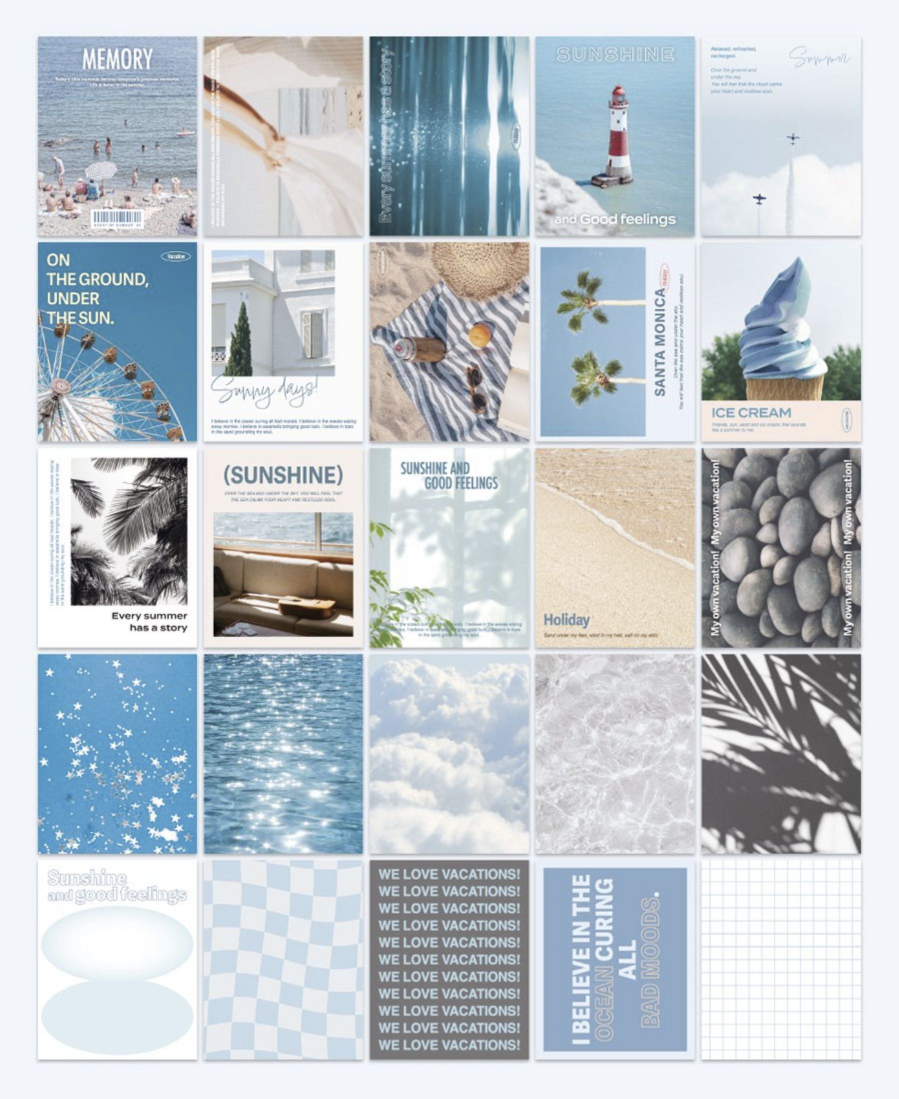 MochiThings: 50pcs Moodscape Background Sticker Set