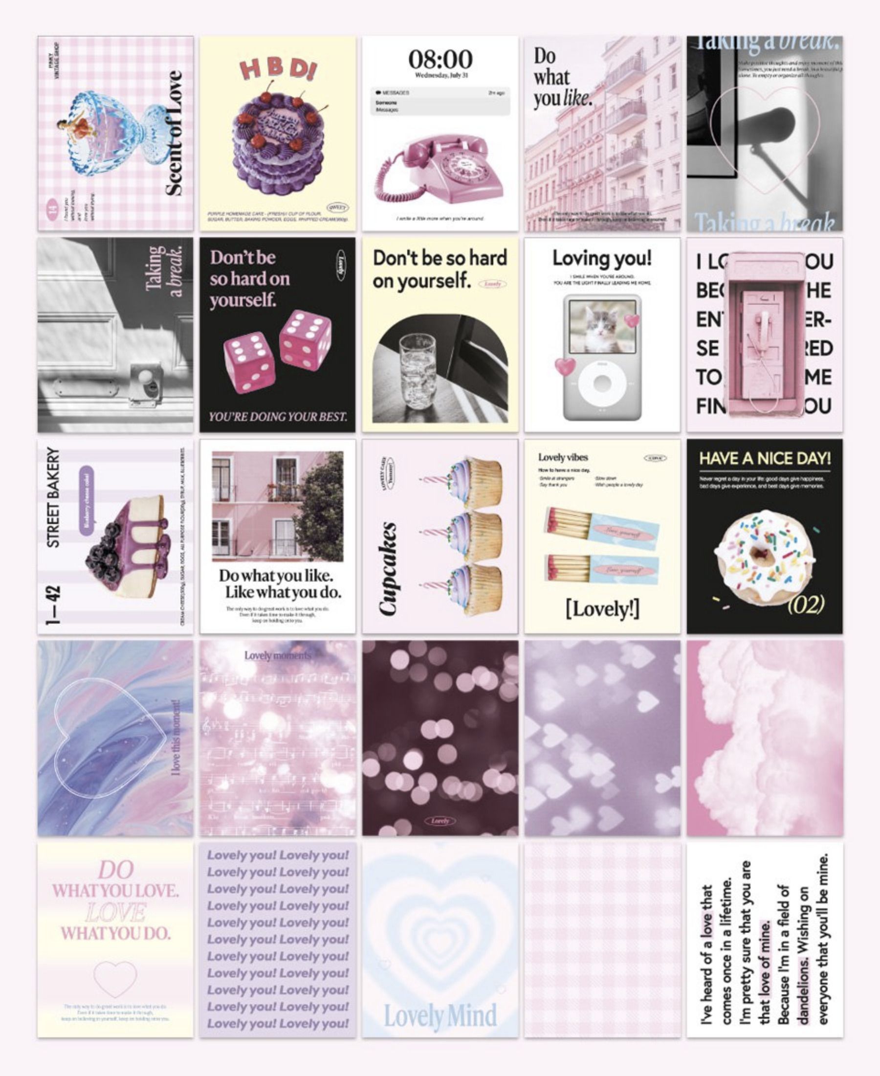 MochiThings: 50pcs Moodscape Background Sticker Set