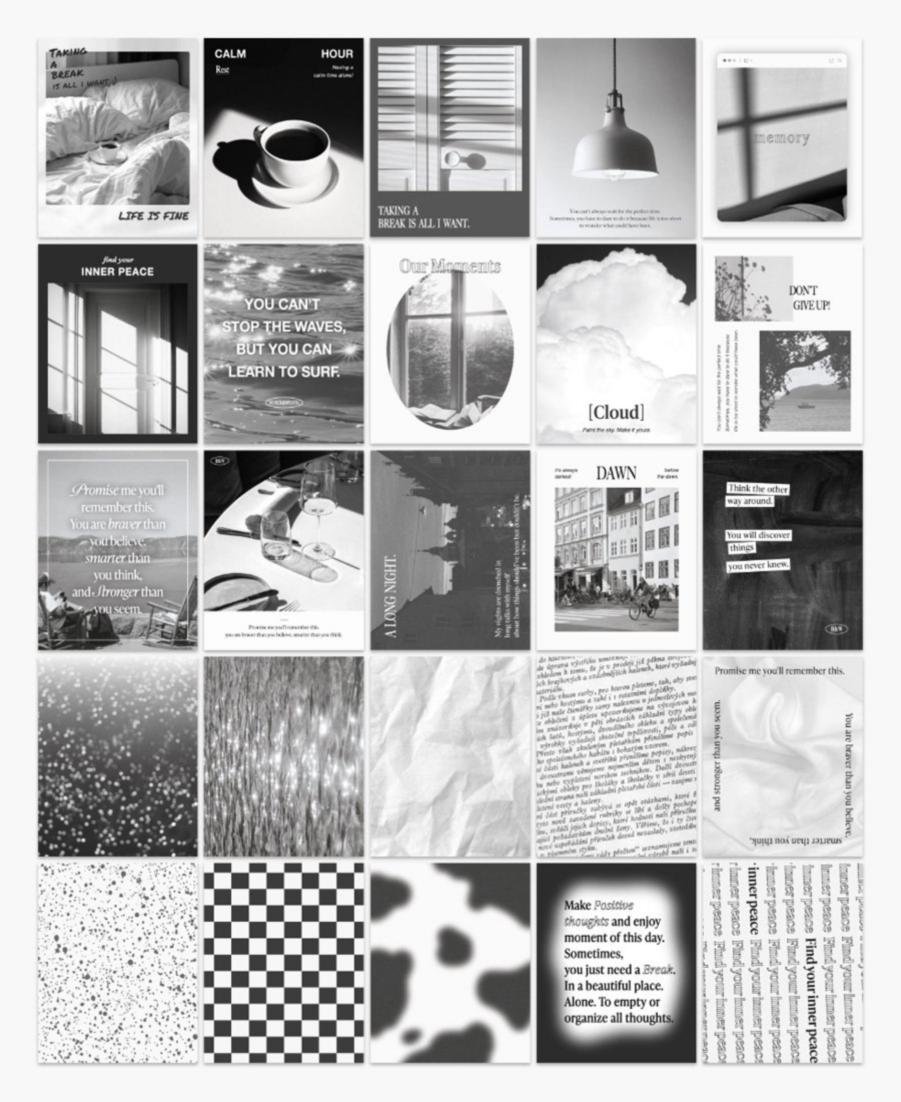 MochiThings: 50pcs Moodscape Background Sticker Set