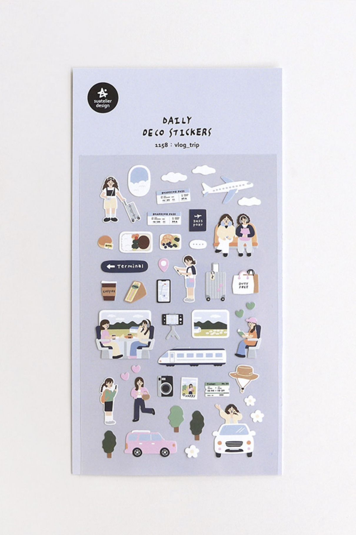 Vlog Sticker Sample MochiThings: Trip Vlog Deco Sticker