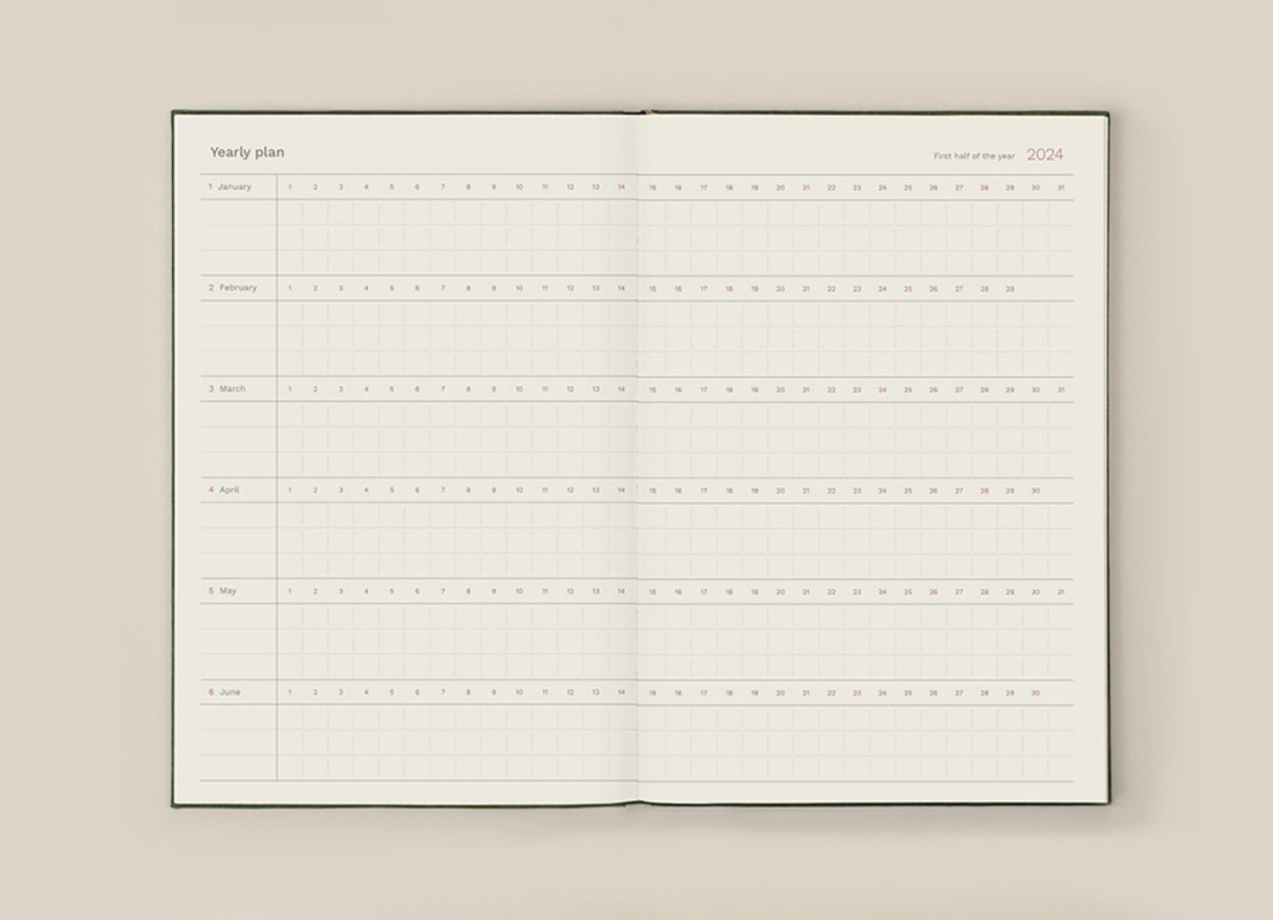 MochiThings 2024 Attitude A5 Hardcover Weekly Planner