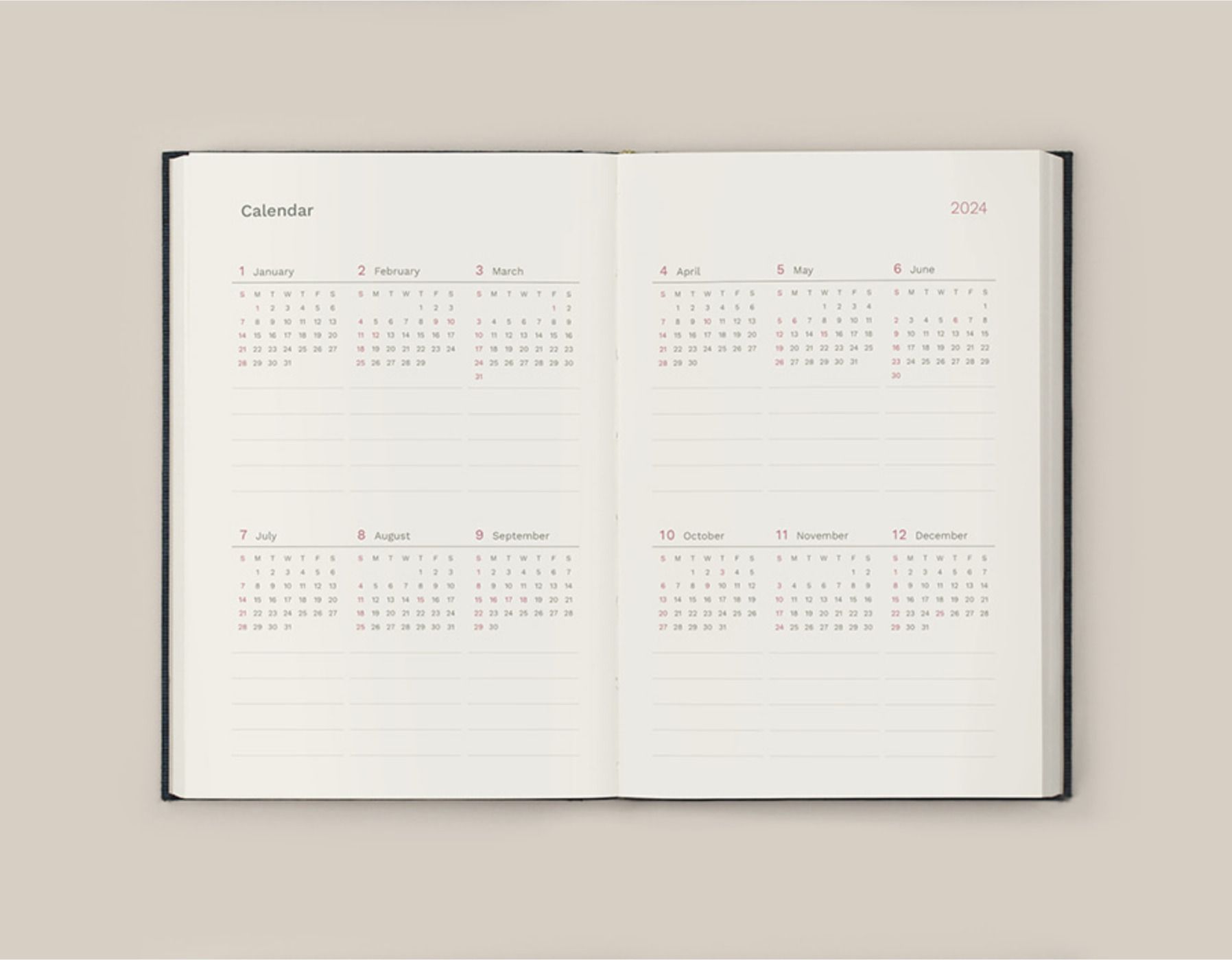 MochiThings 2024 Attitude A6 Hardcover Daily Planner