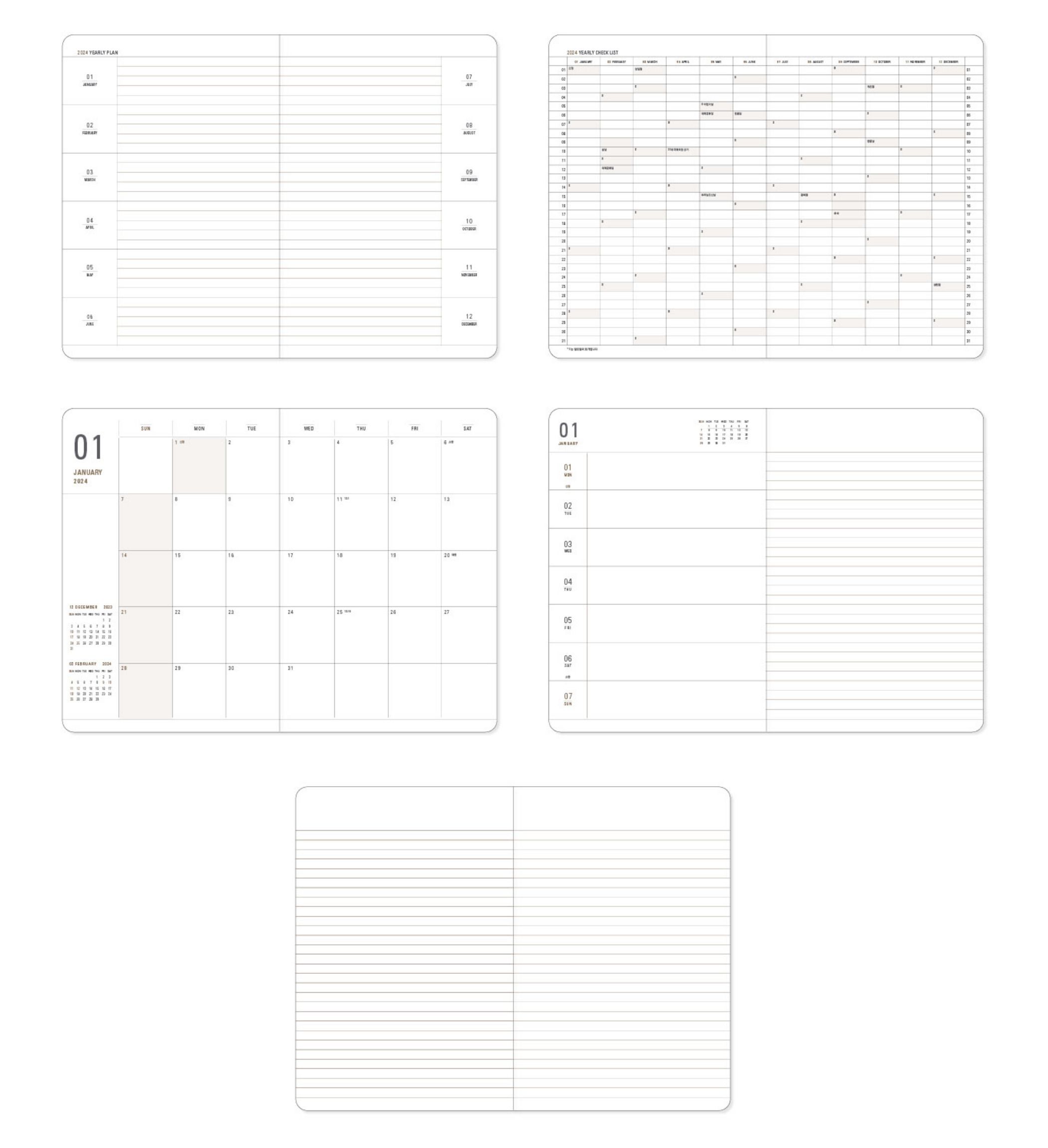 MochiThings 2024 Ardium Weekly Basic Planner