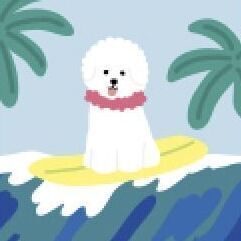 14pcs XLarge Removable Sticker, Aloha Bichon