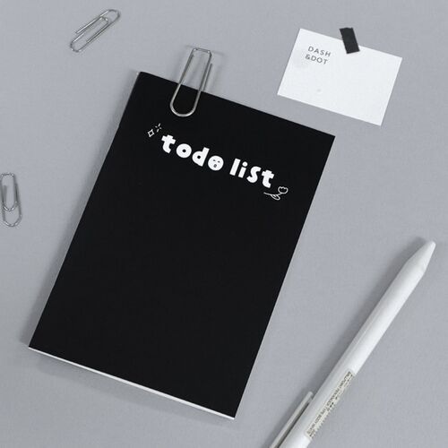 Mini B&W To Do List Notebook