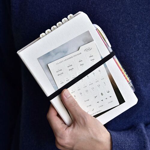 2024 Classy Textured Leather A5 Weekly Planner