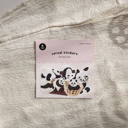 21pcs Baby Panda Cereal Sticker Set - Image 2