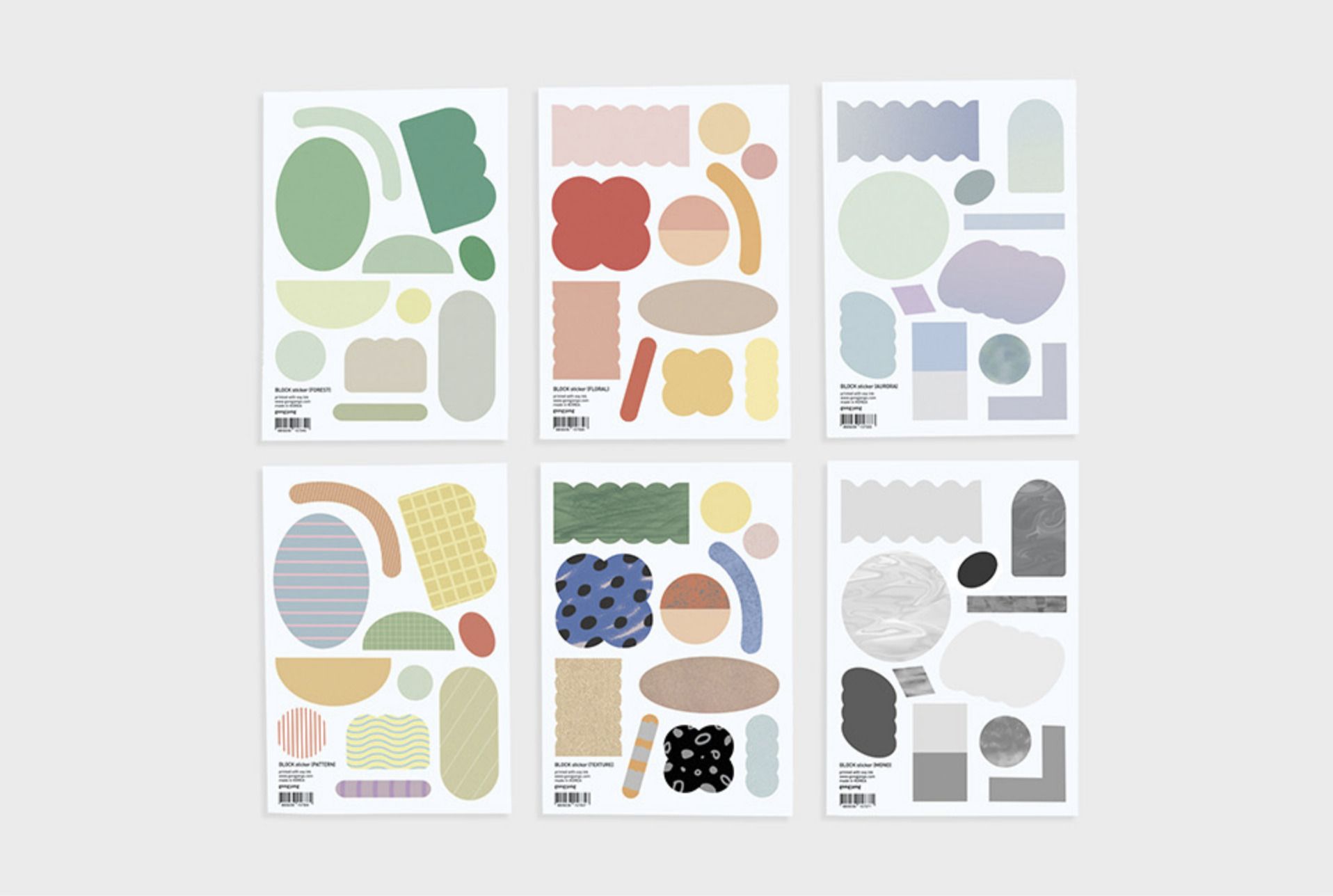 MochiThings: 2pcs Natural Fun Pattern Sticker Set