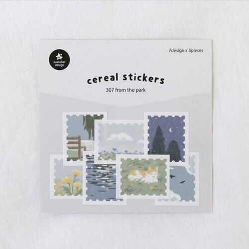21pcs Park Cereal Sticker Set