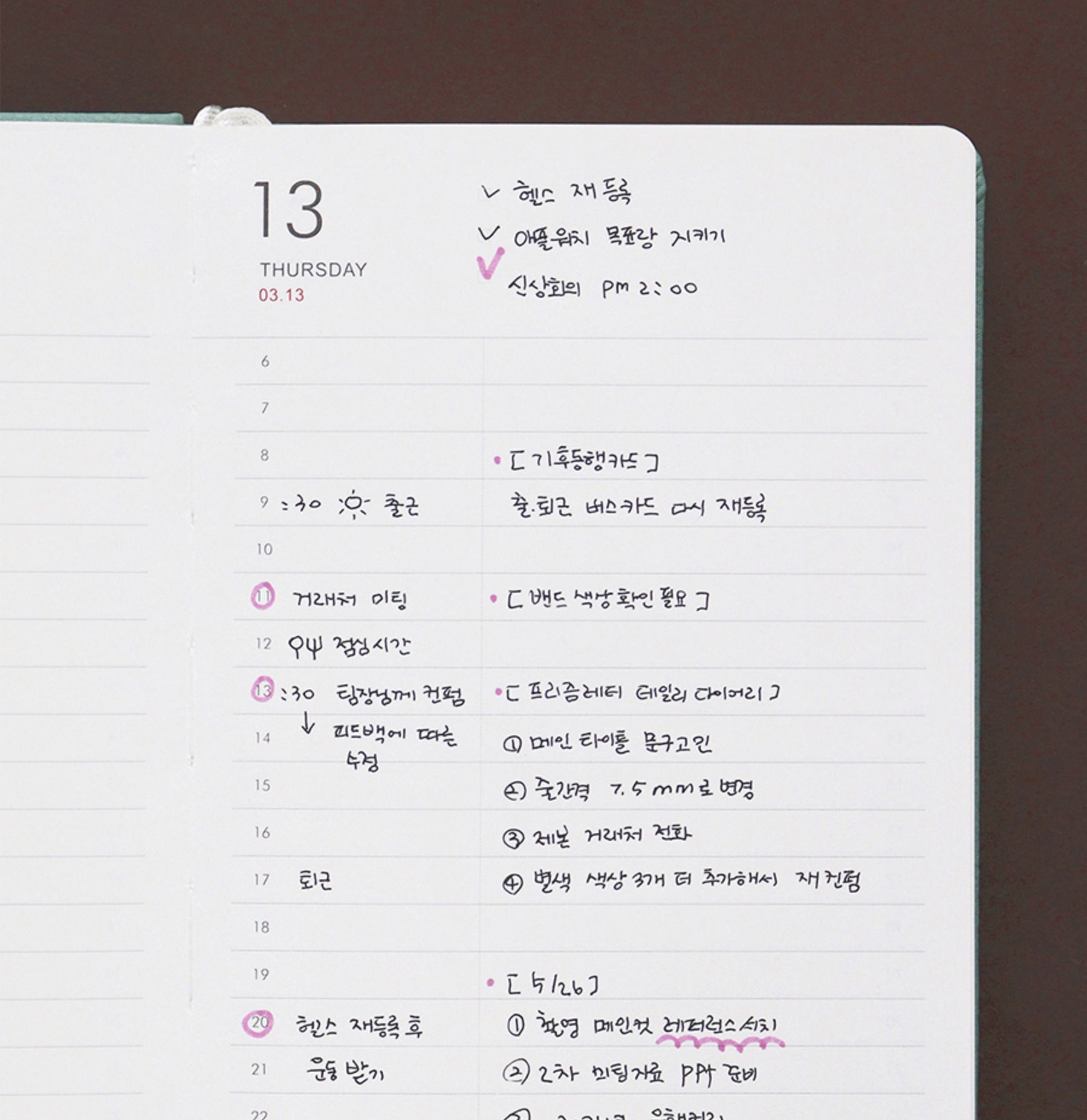 Mochithings 2025 prism 365 days b6 leather daily planner