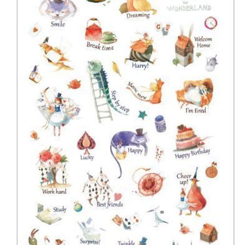 Alice in Wonderland Deco Sticker Set - Image 23