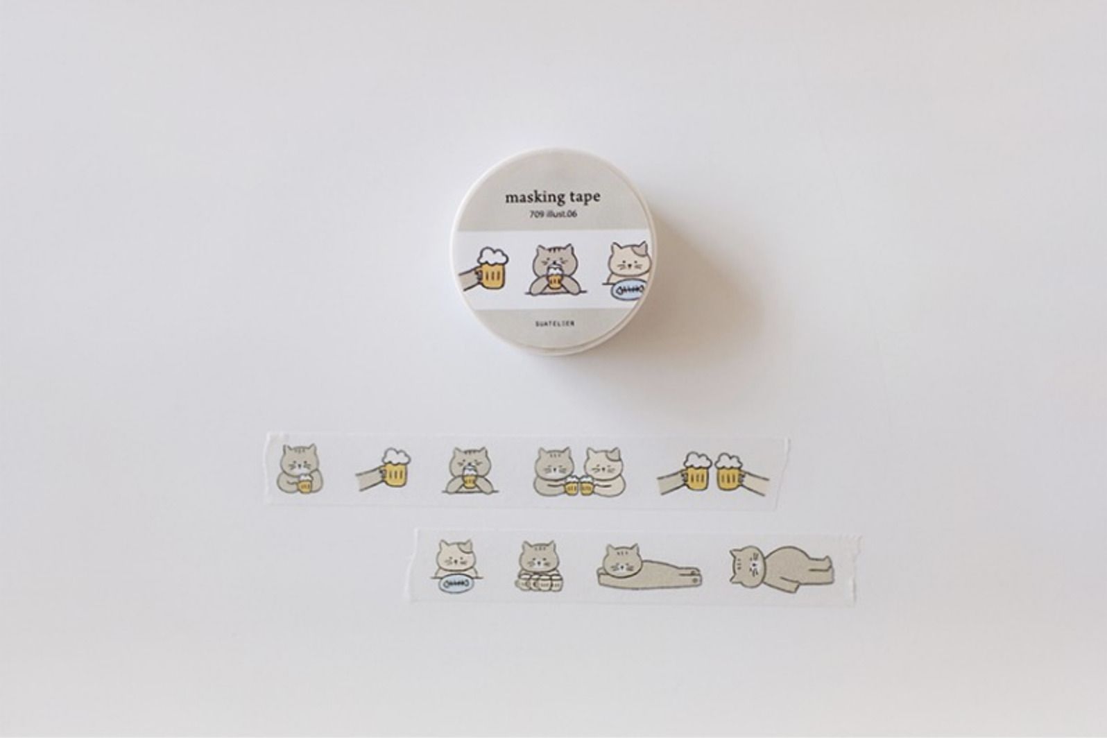 MochiThings Cat's Beer Time Masking Tape