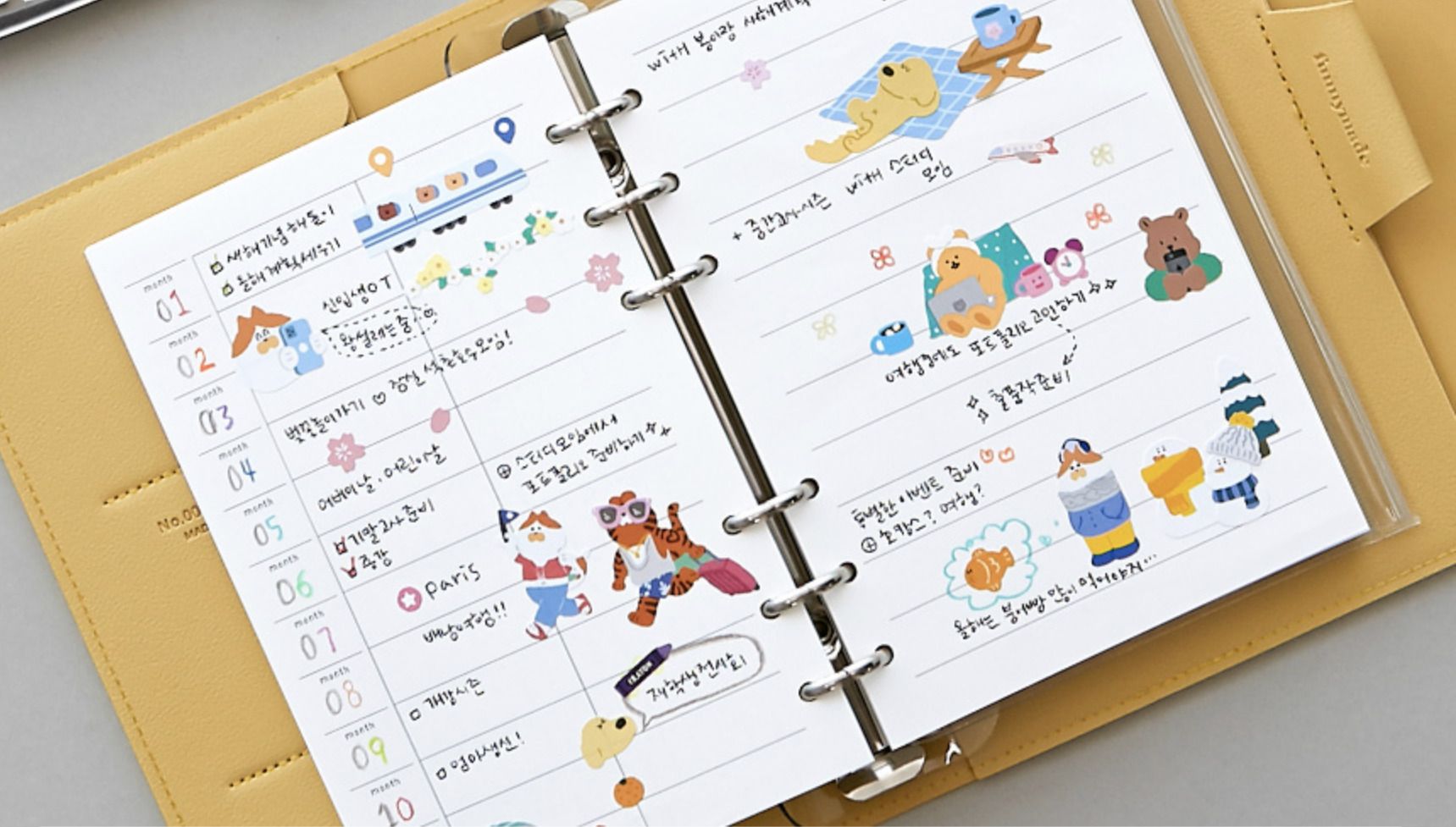 Planner Buttons MochiThings: Vegan Leather Button 6 Ring A6 Planner
