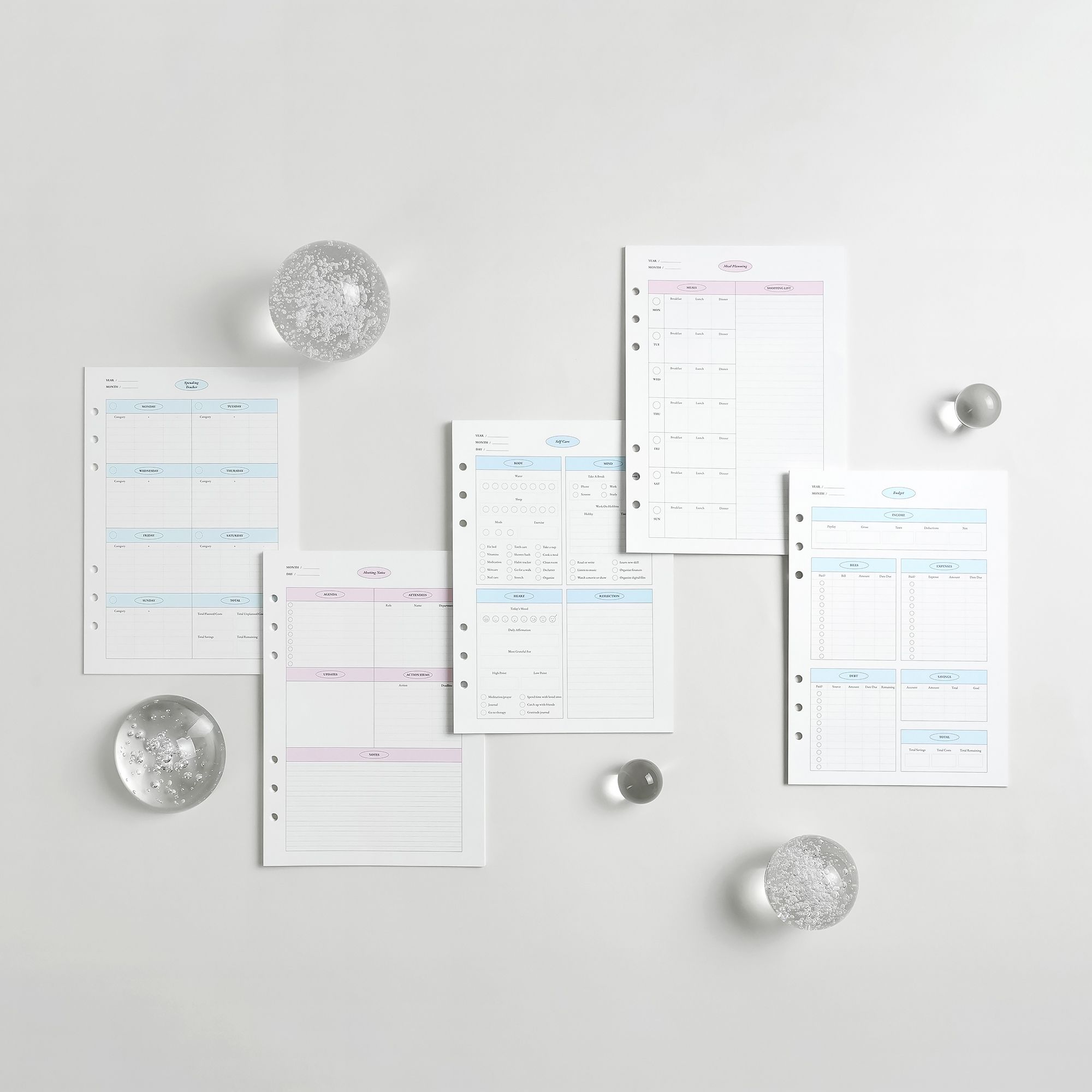 Mochithings myo life 6 ring a5 planner refill