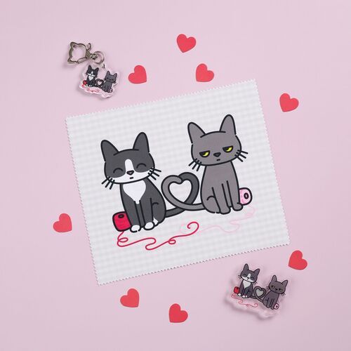 Lana Cat Pose Acrylic Key Ring