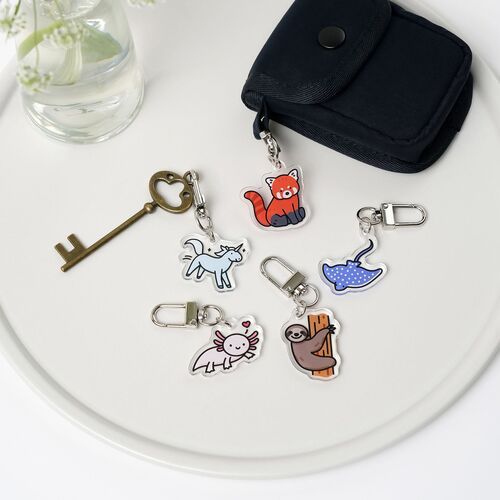 Animal Acrylic Key Ring