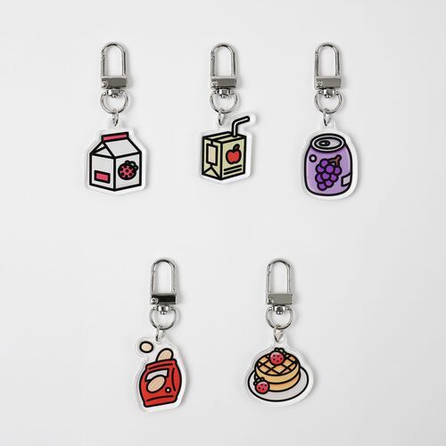 Food Acrylic Key Ring v2