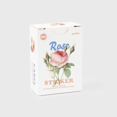 48pcs Rose Label Sticker Set